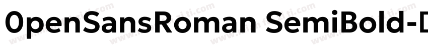 0penSansRoman SemiBold字体转换